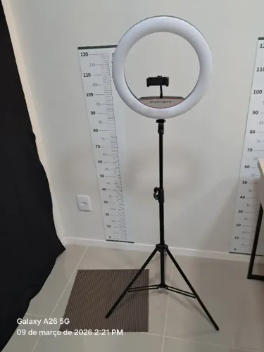 Luminaria e tripé Ring Light de led
