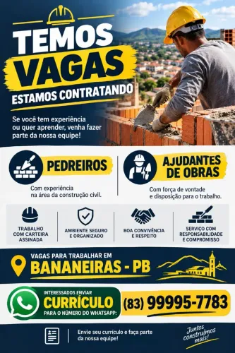 Pedreiro e ajudante