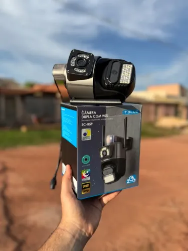 CÂMERA DUPLA COM WIFI IT - BLUE SC-B59