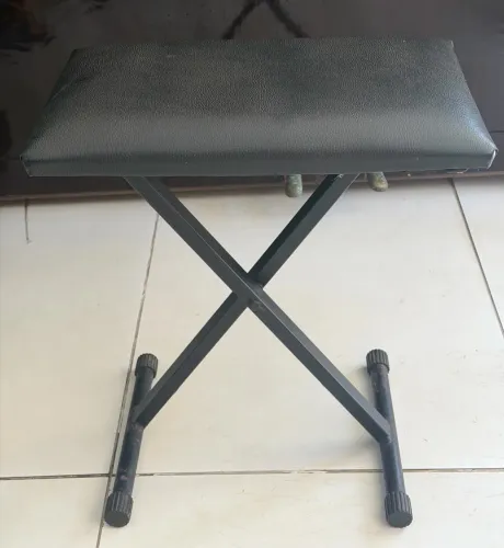 Banqueta para Piano Preta - Dobrável