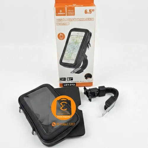 Suporte a Prova d'água 6,5" para Celular, Moto Bike Bicicleta, Impermeável