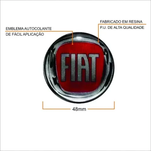 4 Calota Aro 13 Fiat Uno Fire 2004 2005 + Emblema Fiat Jogo