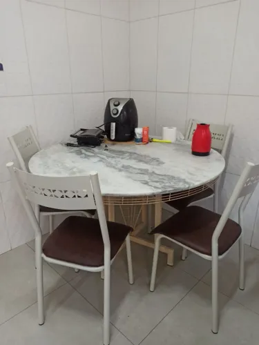 MESA REDONDA GRANITO + BASE COZINHA SALA DE JANTAR
