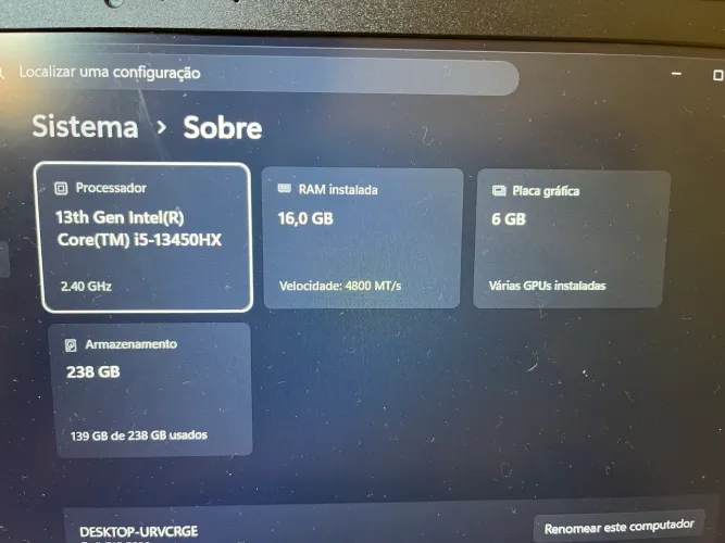 G15 Dell I5-13G 16 Ram RTX3050 120hz