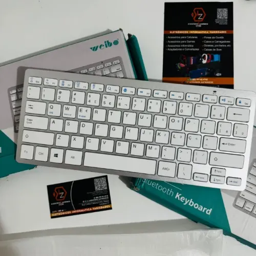 Teclado Bluetooth para Tablet e Smartphone, Ipad, PC/Notebook