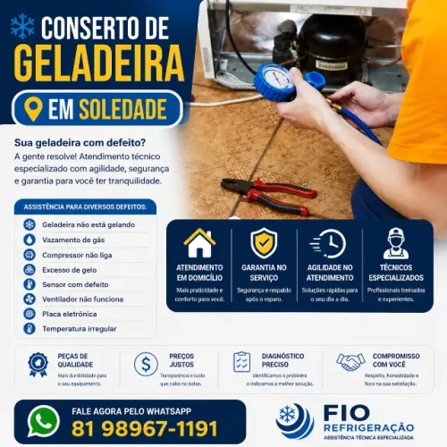 Conserto de Geladeira em Soledade