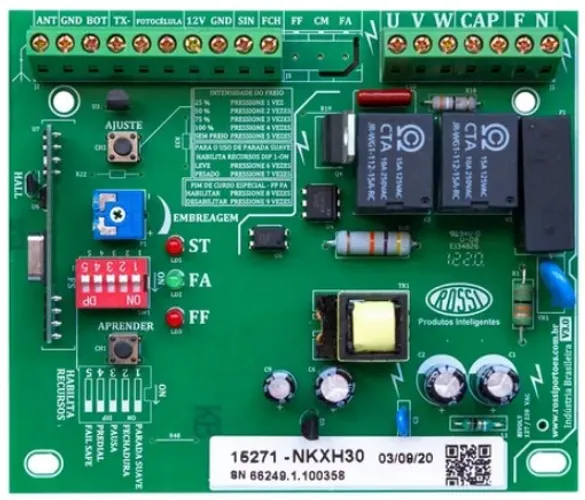 Placa Rossi para portão Eletrônico pega na Maioria dos Portões
