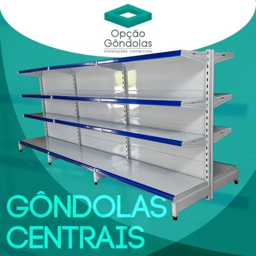 Gôndolas, Prateleiras e Bandejas de Aço para Lojas, Mercados, Comércios e Geral