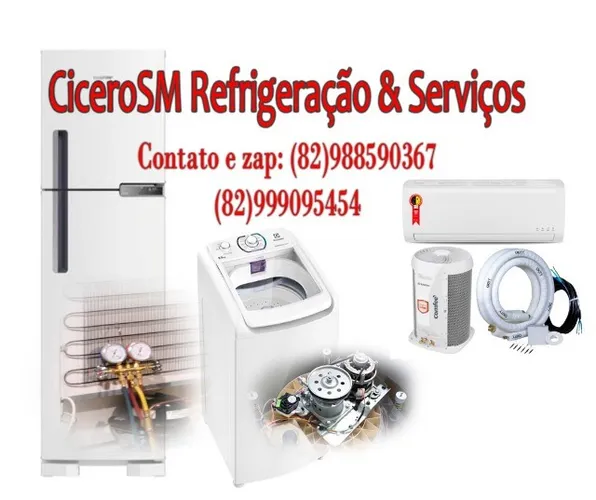 Instalação Ar Condicionado e Conserto: Geladeira e Máquina de Lavar