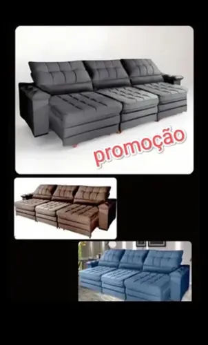 Sofá retrátil reclinável 3 metros ( pronta entrega ) pagamento no ato da entrega