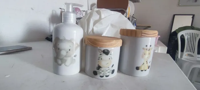 Kit de Banheiro Decorado com Animais