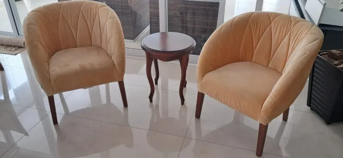 Poltronas em veludo