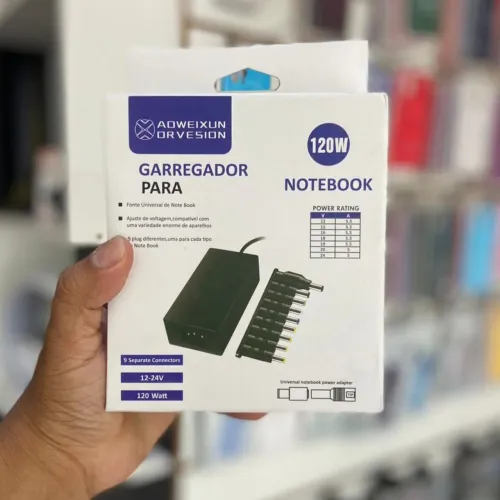 Carregador para Notebook 120W universal - 9 Pontas - ENTREGA A DOMICÍLIO 