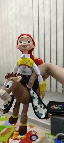  Boneco cavalo bala no alvo e Jessie TAG Woody buzz slinky rex desenho Disney zurg 