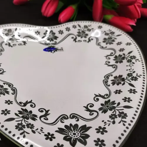 Conj C/ 2 Ornamentos De Vidro Raso Renda 17765 18x16 Promoça