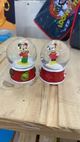 Miniaturas Par de globos de neve do Mickey e Minnie Mouse - Novas