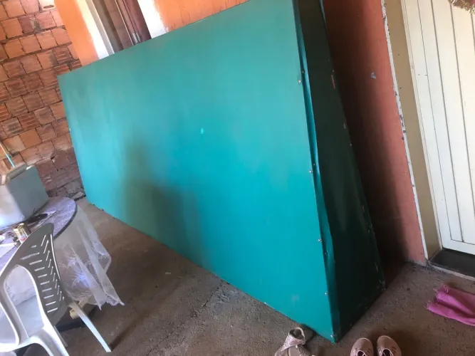 Toldo para área externa com suporte de ferro para colocar 