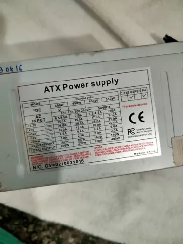 Fonte De Alimentação Multilaser 400w Psu-ga114bu (Usado)
