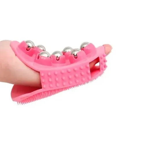 Luva Massageadora Com 7 Esferas De Aço Giratorias Ns-0921