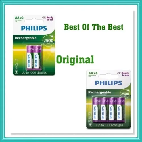 2X Ou 4X Pilhas Recarregável Philips Aa Xbox Radio Brinquedo Câmera