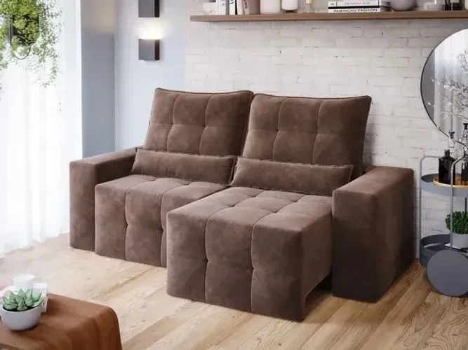 Sofá Retrátil e Reclinável Lisboa - Linhares Estofados