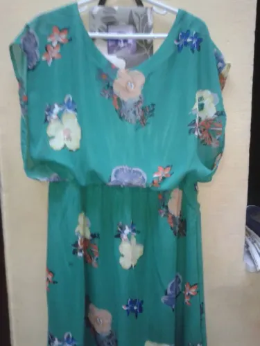 Desapego vestido Verde Estampado
