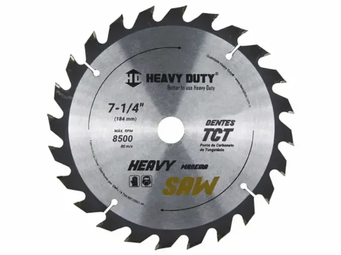 Disco Serra Circular 7-1/4 Madeira 24 dentes Heavy Duty