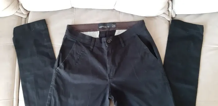 calça skinny masculina sarja preta request n.38