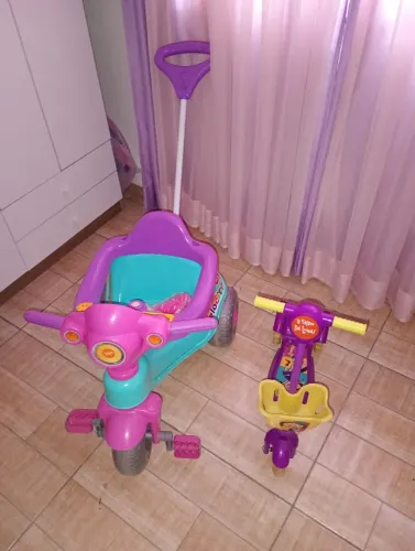 kit carrinho velocitao da calesita e patinete do show da luna