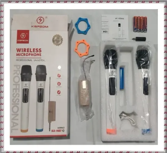 Kit 2 microfones wireless kapbom - ka-m87