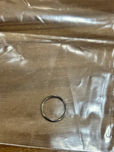 Piercing argola segmento articulado titânio 