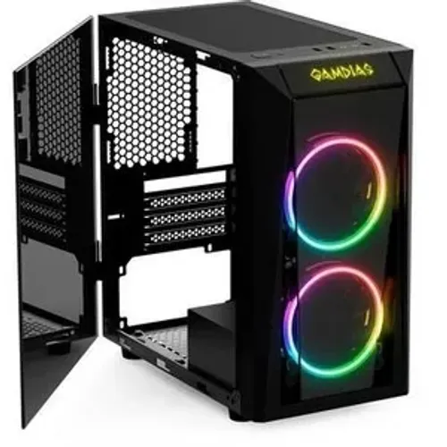 Gabinete Gamer Gamdias Talos E1 *Com 2 Fans Led Rgb Controlável* - WZetta