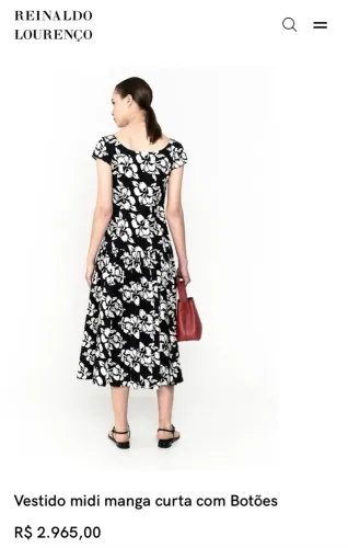 Vestido midi Reinaldo Lourenço