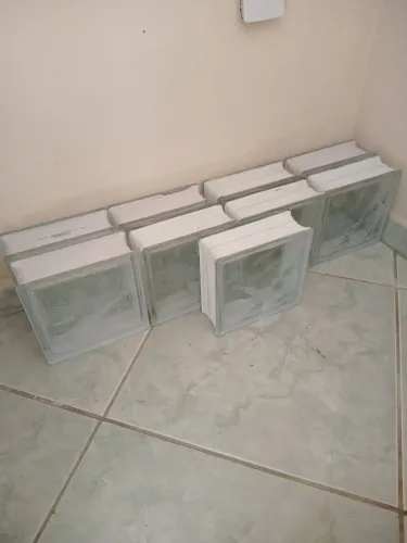 Tijolo de vidro transparente 9 blocos 