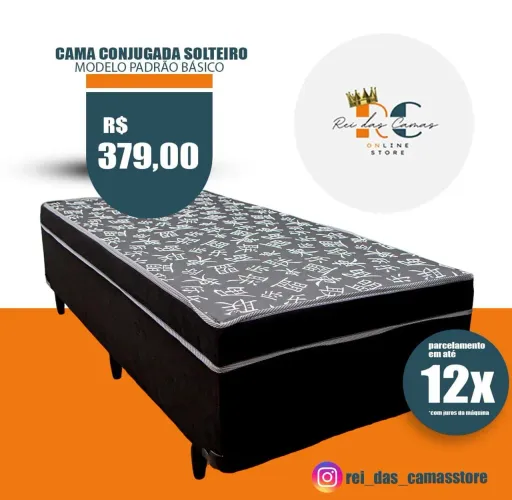 Cama Conjugada Solteiro e Casal Modelo Padrão Básico
