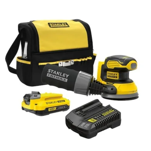 Lixadeira Roto Orbital 125mm 20V Max com Bateria/Carregador e Bolsa STANLEY-SCS220D1S