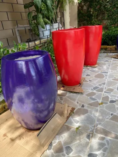Vasos de Planta Coloridos para Jardim