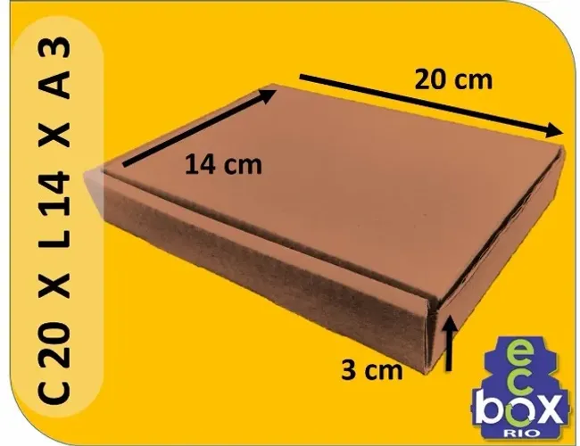 Caixas De Papelão - 20x14x3 - 100 Caixas Auto Montável Sedex Correios Pac PROMO