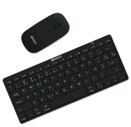 Teclado e mouse sem fio HREBOS HS-750K