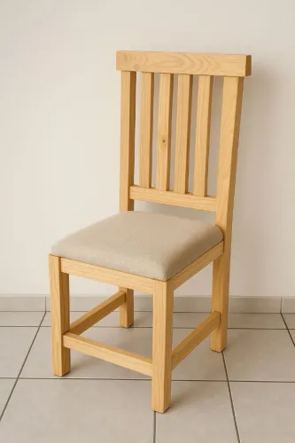 Cadeira de jantar com estofado