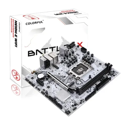 Placa Mãe Colorful H610M-E WiFi V20, LGA 1700, 12, 13 e 14 Geração, DDR4, Branca, Nova