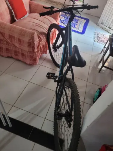 Bicicleta aro 29 aço carbono Ksvj freios a disco suspensão 21v +