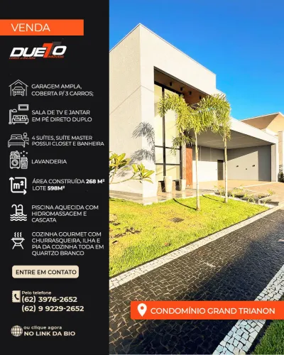 Vendo Casa no Condomínio Grand Trianon  Anápolis/GO