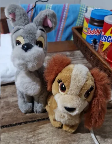 Pelucias Cachorros Dama e o Vagabundo originais Disney Store nao vendo separado