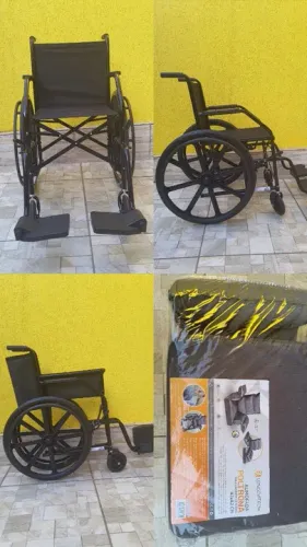 Cadeira de rodas dobrável + almofada em ótimo estado