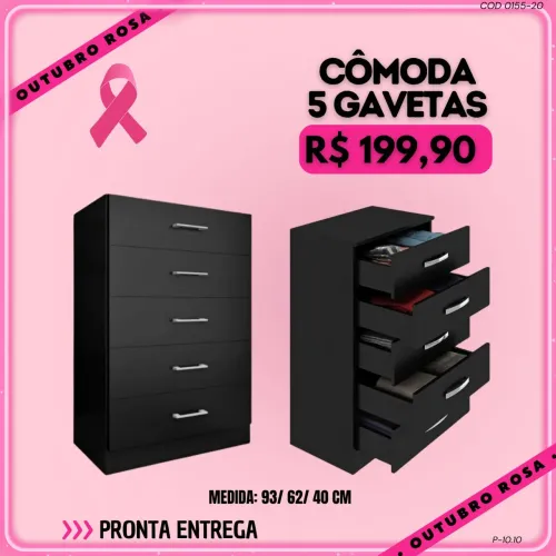 Cômoda 5 gavetas