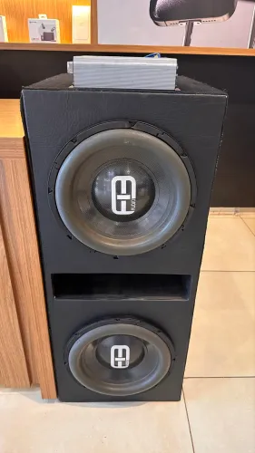 2 Subwoofer FB Áudio 12 pol. 450Wrms + Caixa