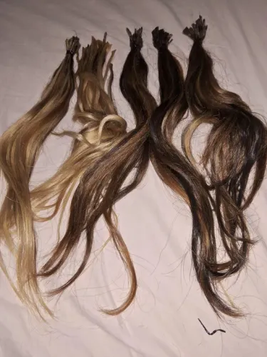 Mega Hair 5 mechas - loiro com luzes