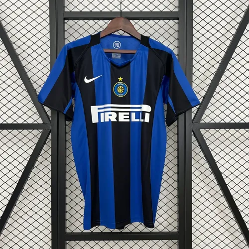 Camisa de Time Inter de Milão retro 04/05 - Tamanho P 
