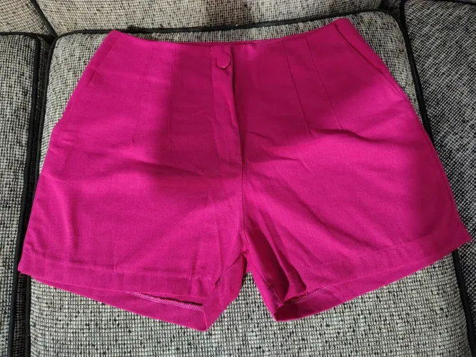 Short linho feminino 